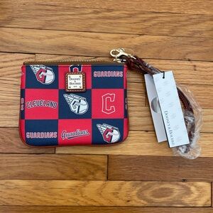 Dooney & Bourke Red and Blue Guardians Wristlet
